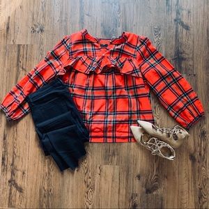 J. Crew Plaid Blouse